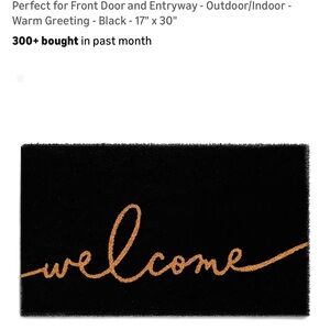 Black and Brown Welcome Doormat